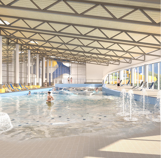 Eine Visualisierung des neuen Wellenbeckens